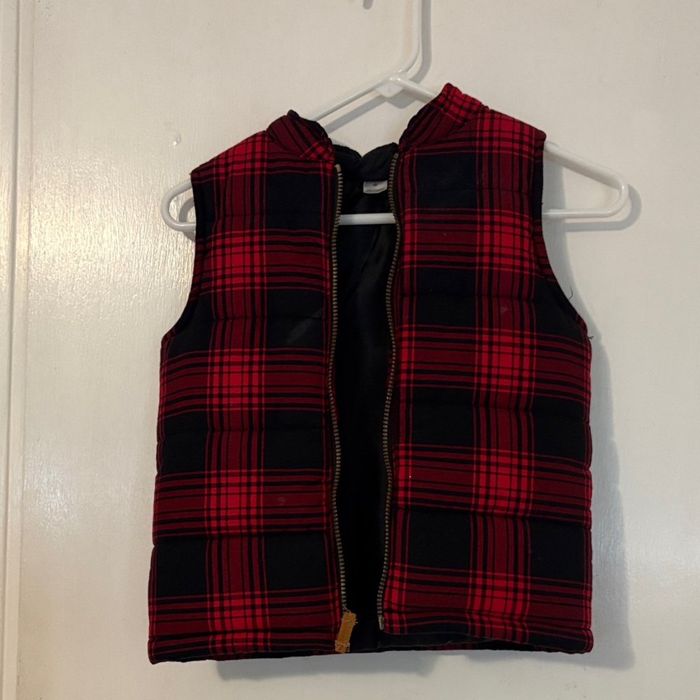Cartier Red and Black Plaid Vest